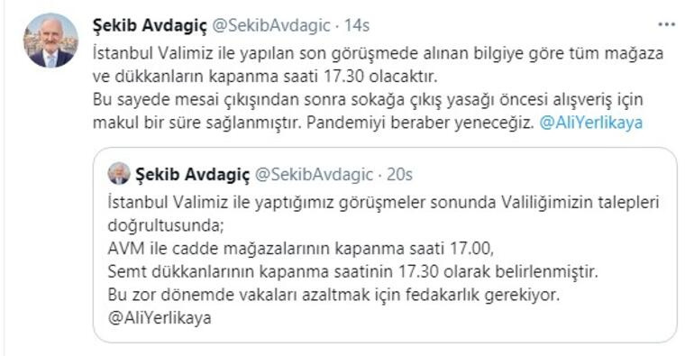İstanbuldaki AVM ve dükkanların kapanma saati belirlendi