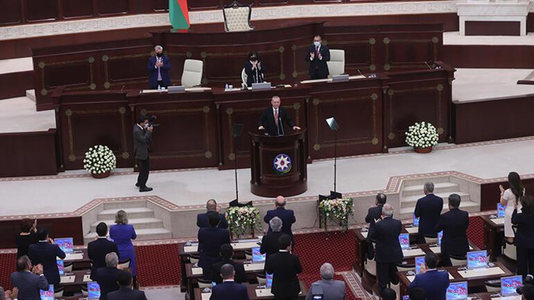 Son dakika: Cumhurbaşkanı Erdoğan, Azerbaycan Meclisine hitap etti... Bütün dünya bilsin ki diyerek ilan etti