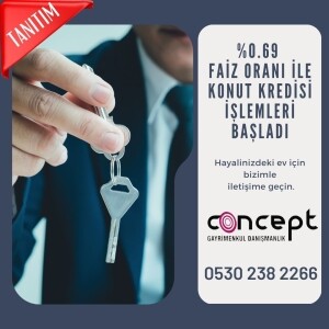 0.69 faiz Oranı ile Konut Kredisi işlemleri Başladı