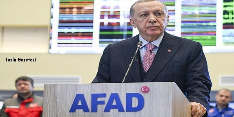 Cumhurbaşkanı Tayyip Erdoğan deprem bölgesinde