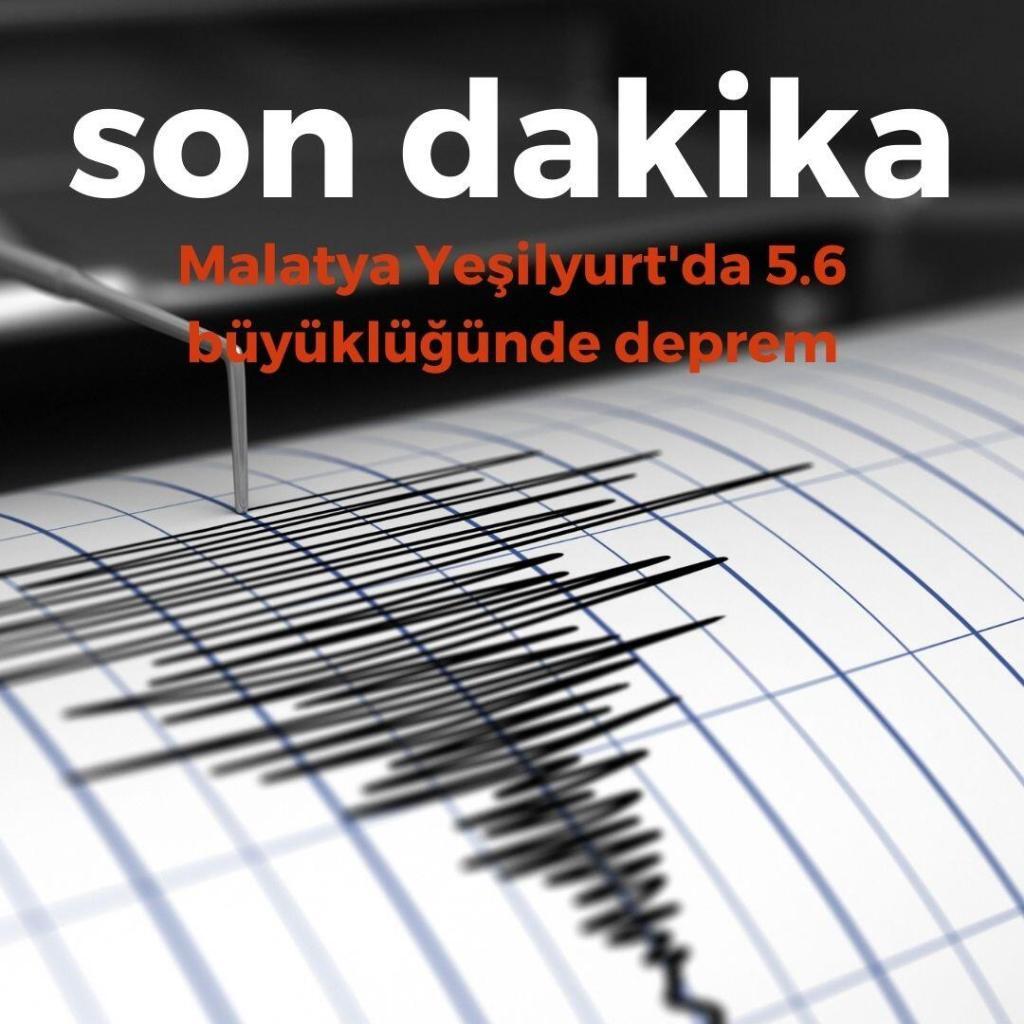 Malatya Yeşilyurt'da 5.6 büyüklüğünde deprem