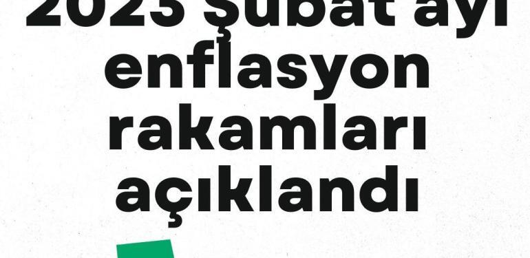 2023 Şubat ayı enflasyon rakamları açıklandı