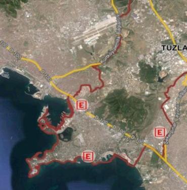 İstanbul Tuzla Haritası Konum mahalleler ve Önemli Yerler
