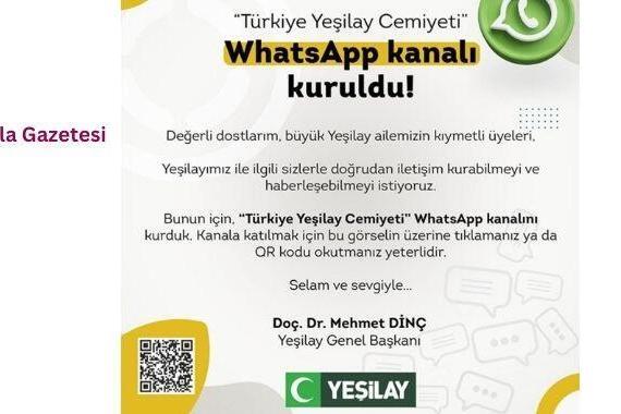 Türkiye Yeşilay Cemiyeti WhatsApp Kanalı Kuruldu