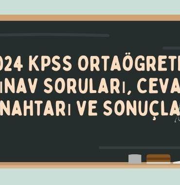 2024 KPSS Orta Öğretim
