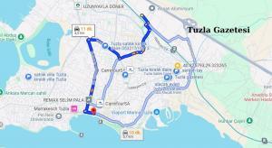 İstanbul Tuzla Sahil Yolu harita